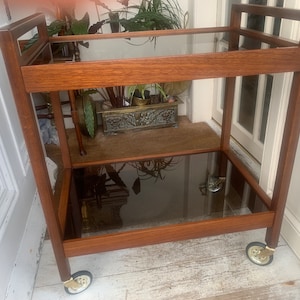 Vintage Drinks / Tea Trolley, Wooden Bar Cart, Vintage Drinks Trolley, Vintage Tea Trolley