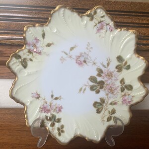 Antique Victorian Wall Or Cabinet Plate, Victorian Cabinet Plate, Antique Hand Painted Plate