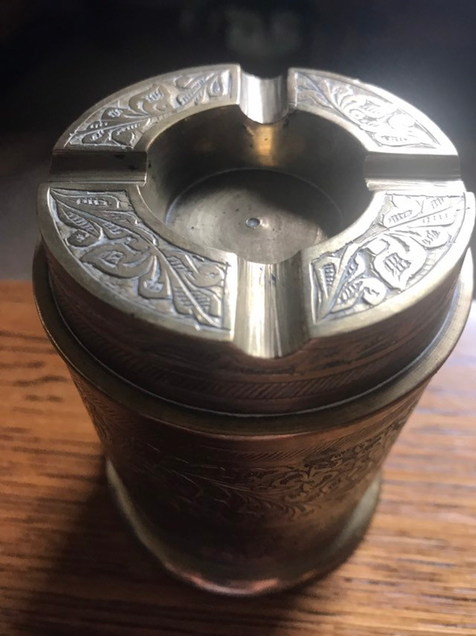 Vintage Brass Cigarette Box and Ashtray - Etsy