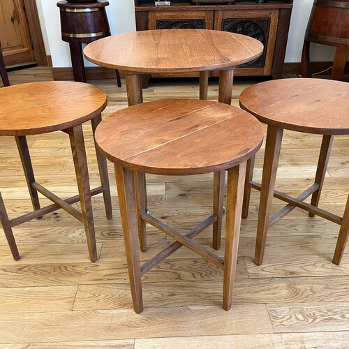 Vintage Oak Nesting Tables Retro Set of Nesting Tables Etsy