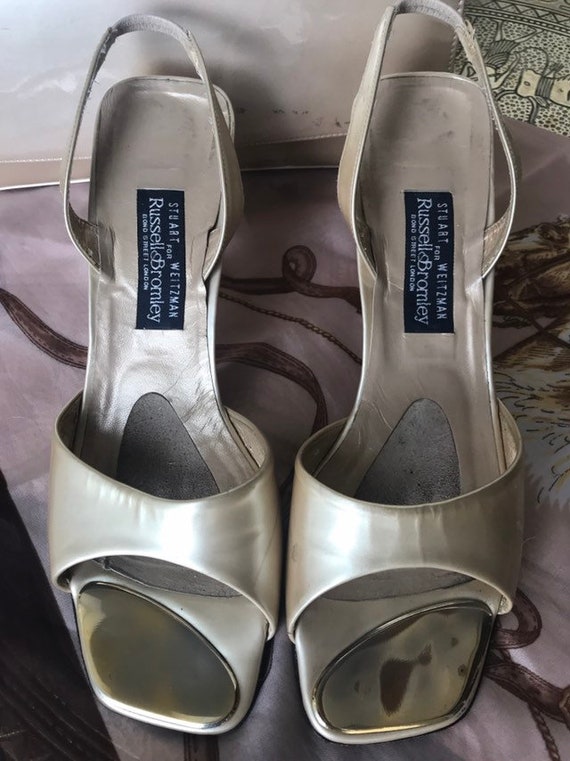 russell and bromley silver shoes