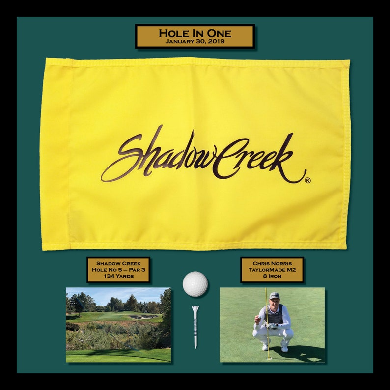 Hole in One Custom Golf Display with Flag High Quality made Etsy