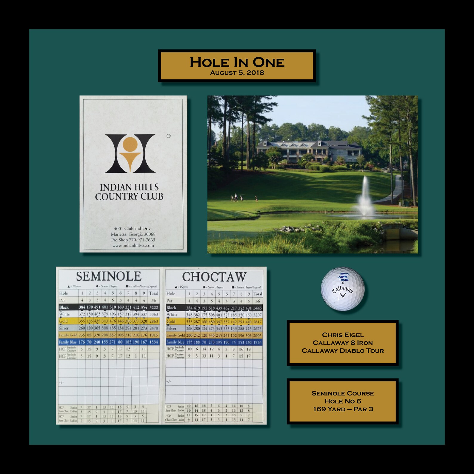 Hole in One Custom Golf Display High Quality made in USA Etsy