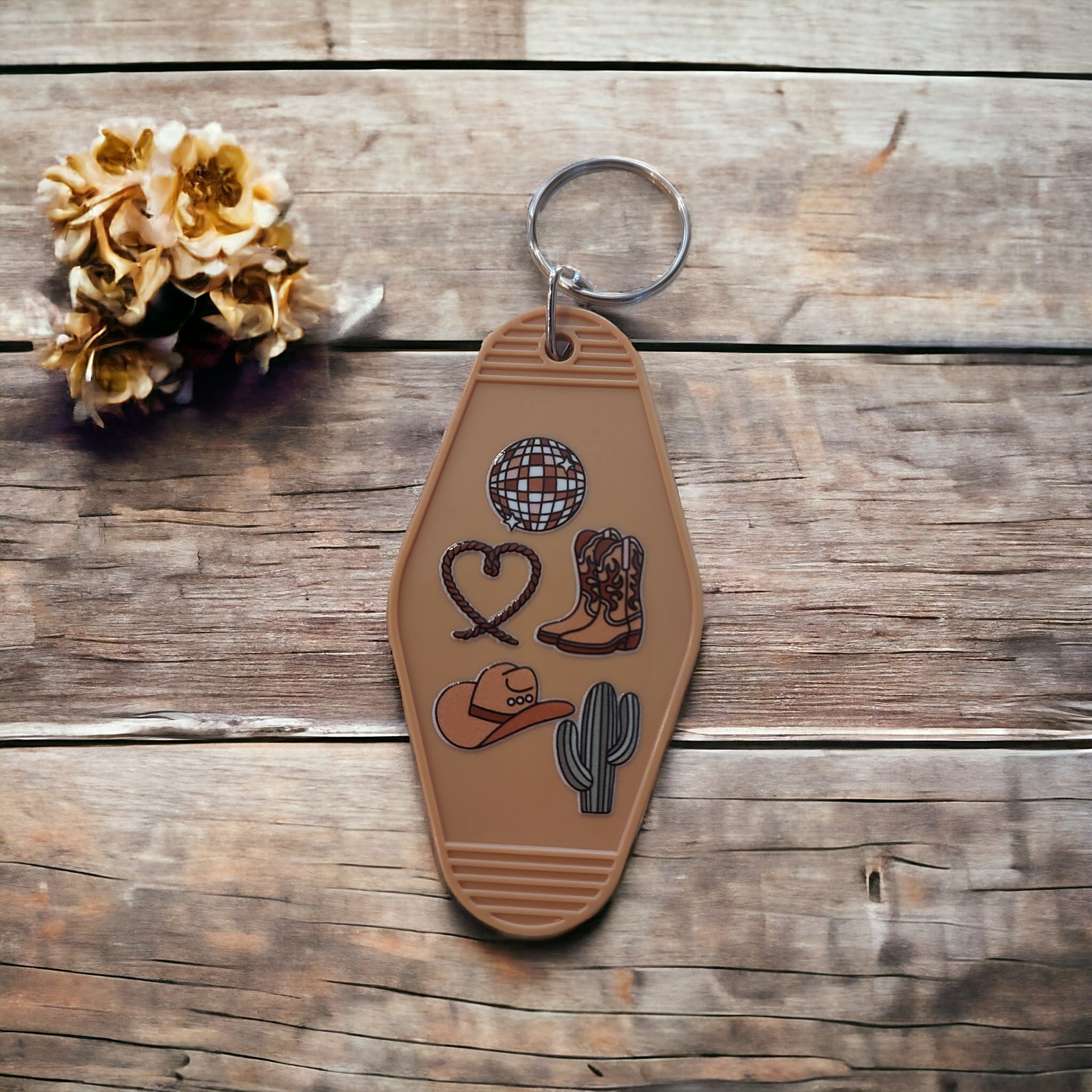 Country Motel Keychain - Etsy