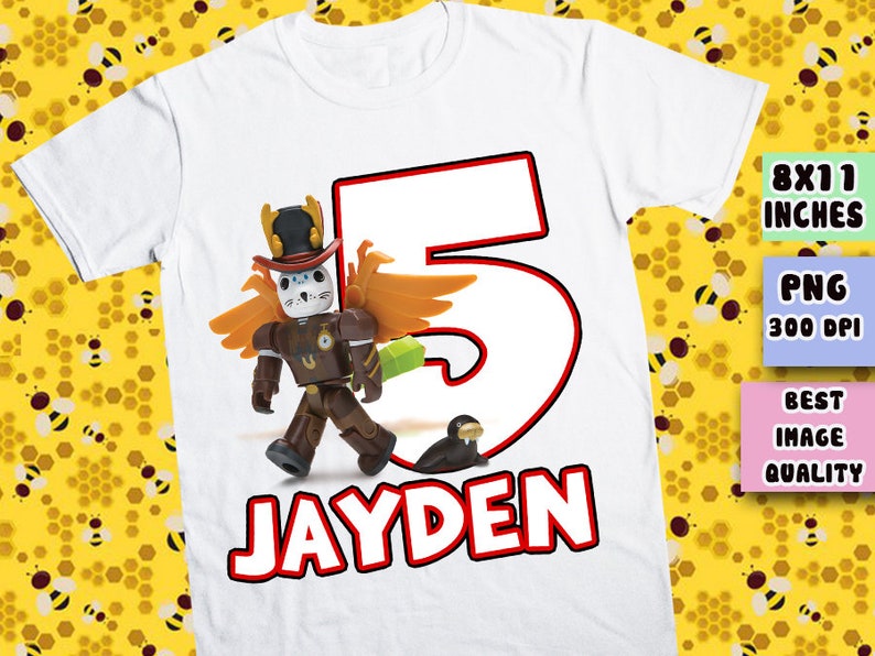 Digital Roblox Iron On Transfer Roblox Birthday Shirt Etsy - image 0