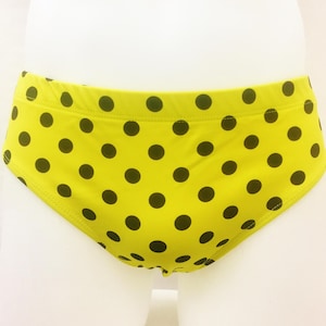 Dotty (Yellow) Men&#39;s European Style Swim Brief