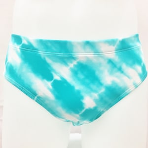Tie Dye - Aqua-  Men&#39;s European Style Swim Brief