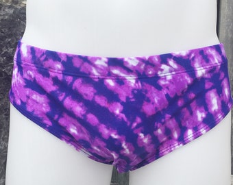 Ultra Violet Tie Dye Men's European Style Swim Brief - EXTRA LARGE