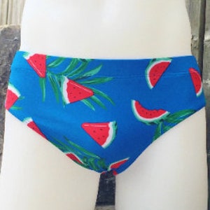 Watermelon Blue Men&#39;s European Style Swim Brief - SMALL