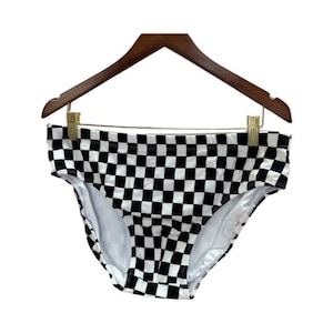 Checkered Flag Men&#39;s European Style Swim Brief