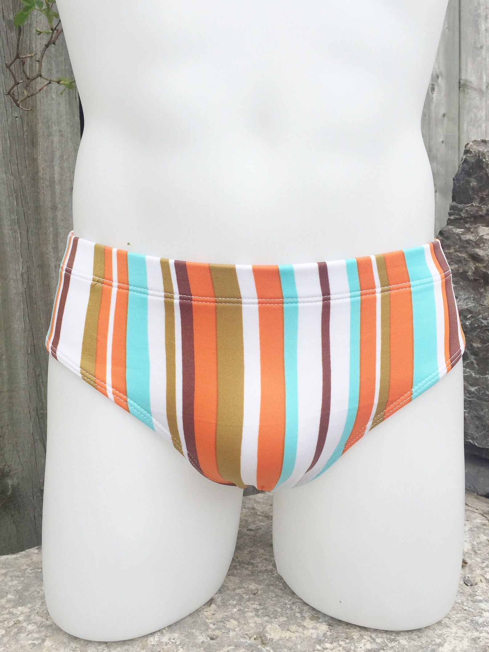 70's Stripes Men's European Style Speedo Etsy