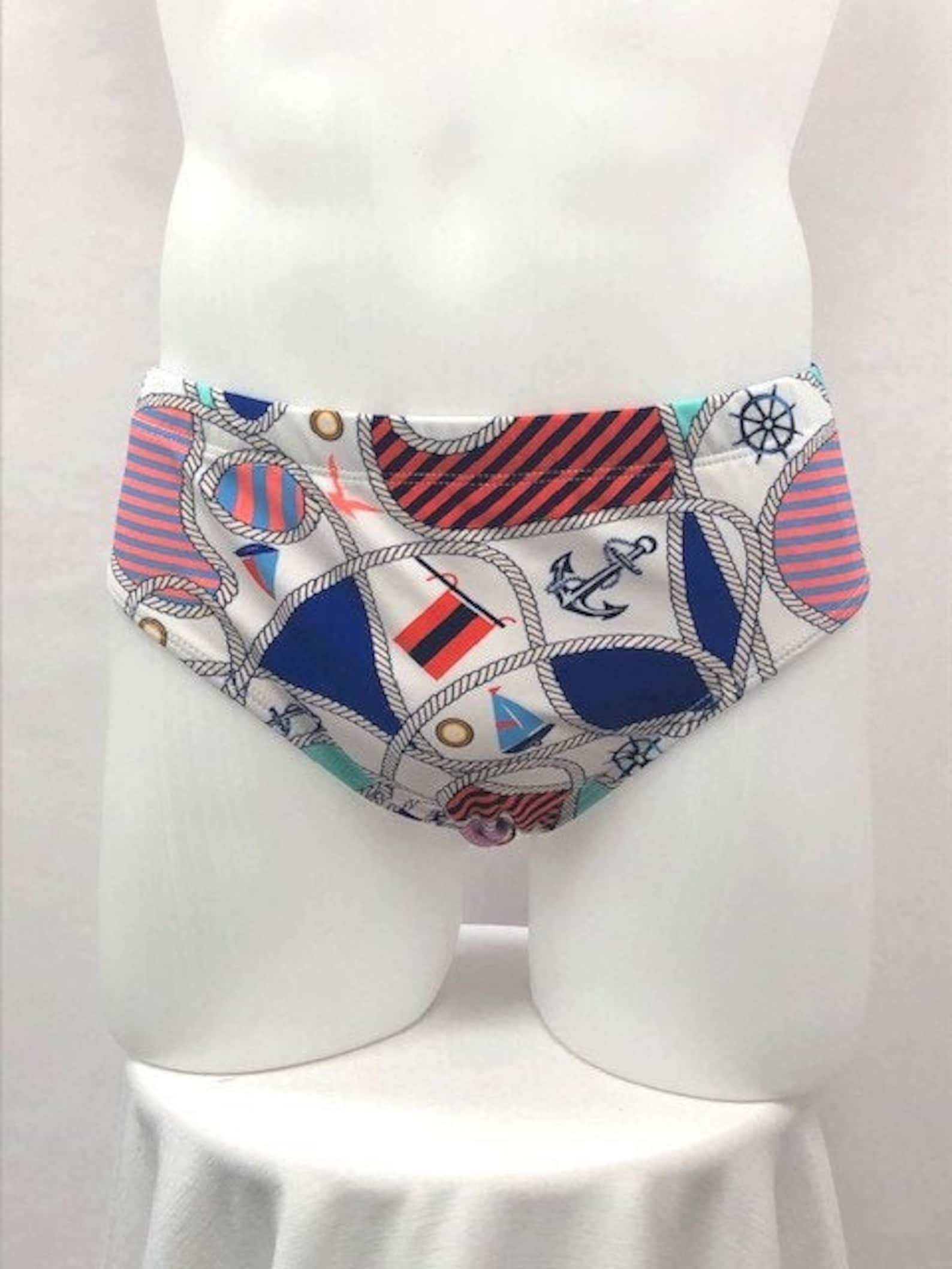 Nautical Men's European Style Speedo Etsy