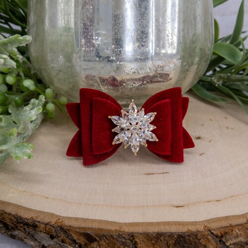 Creamy Gold Dog Hair Bow. Rhinestone Center. Girl or Etsy