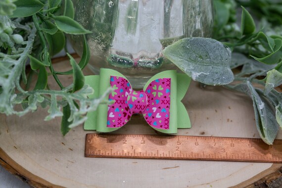 Cute Dog Hair Bows Hot Pink and Lime Dog Bow Maltese Yorkie Shih Tzu Teacup Puppy. Girl or Boy Dog Barrette. Small Dog Hair Clip. Etsy