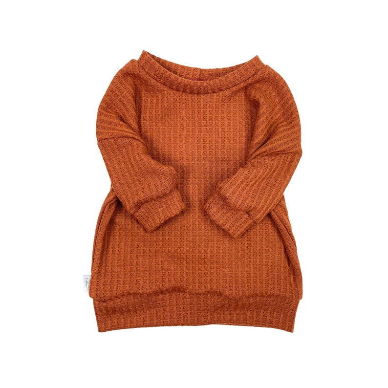 Rust Waffle Baby Girl Tunic Dress and Knot Headband / Little Etsy