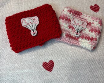 Liebe Luftballons häkeln Kaffeewärmer - Valentinstag Kaffee Ärmel