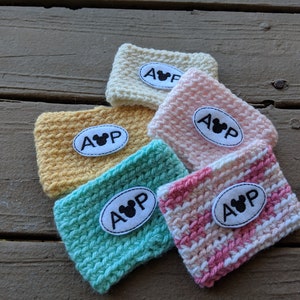 Passholder Crochet Coffee Cozy - Annual Passholder Coffee Sleeve - AP Coffee Cup Cozy