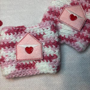 Envelope of Love Coffee Cozy - Love Letter Coffee Sleeve - Valentine&#39;s Day Cup Cozy