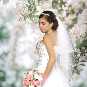 Spring Digital Photography Backdrop,  Wedding Digital Background, Blooming, Portrait