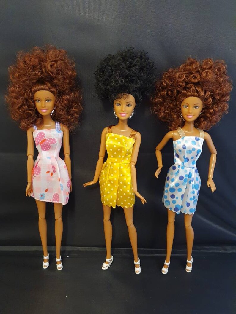Black Barbie Doll Mixed Race Light Skin African American Etsy