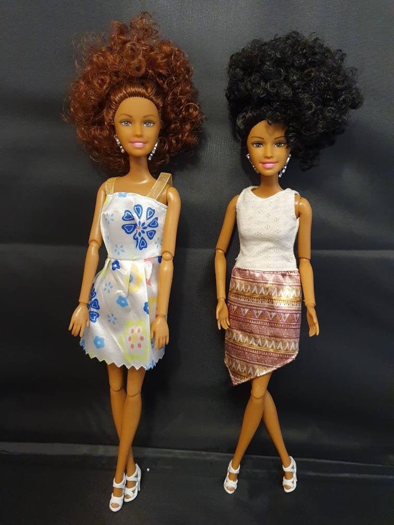 Black Barbie Doll Mixed Race Light Skin African American Etsy