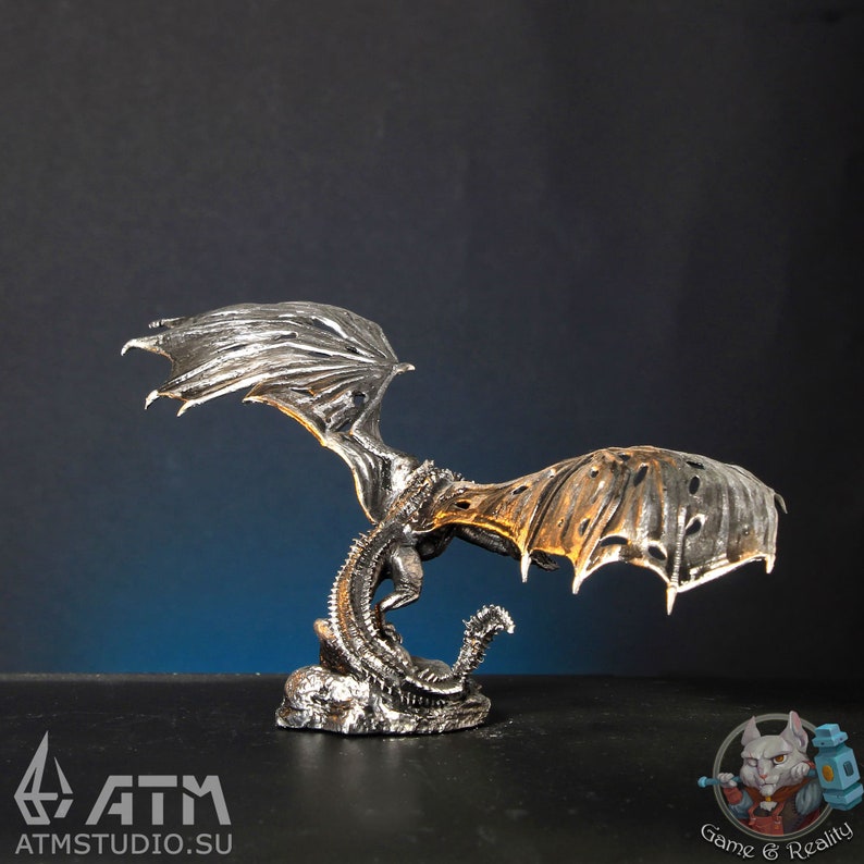 Viserion dragon Game of Thrones Metal figurine Etsy