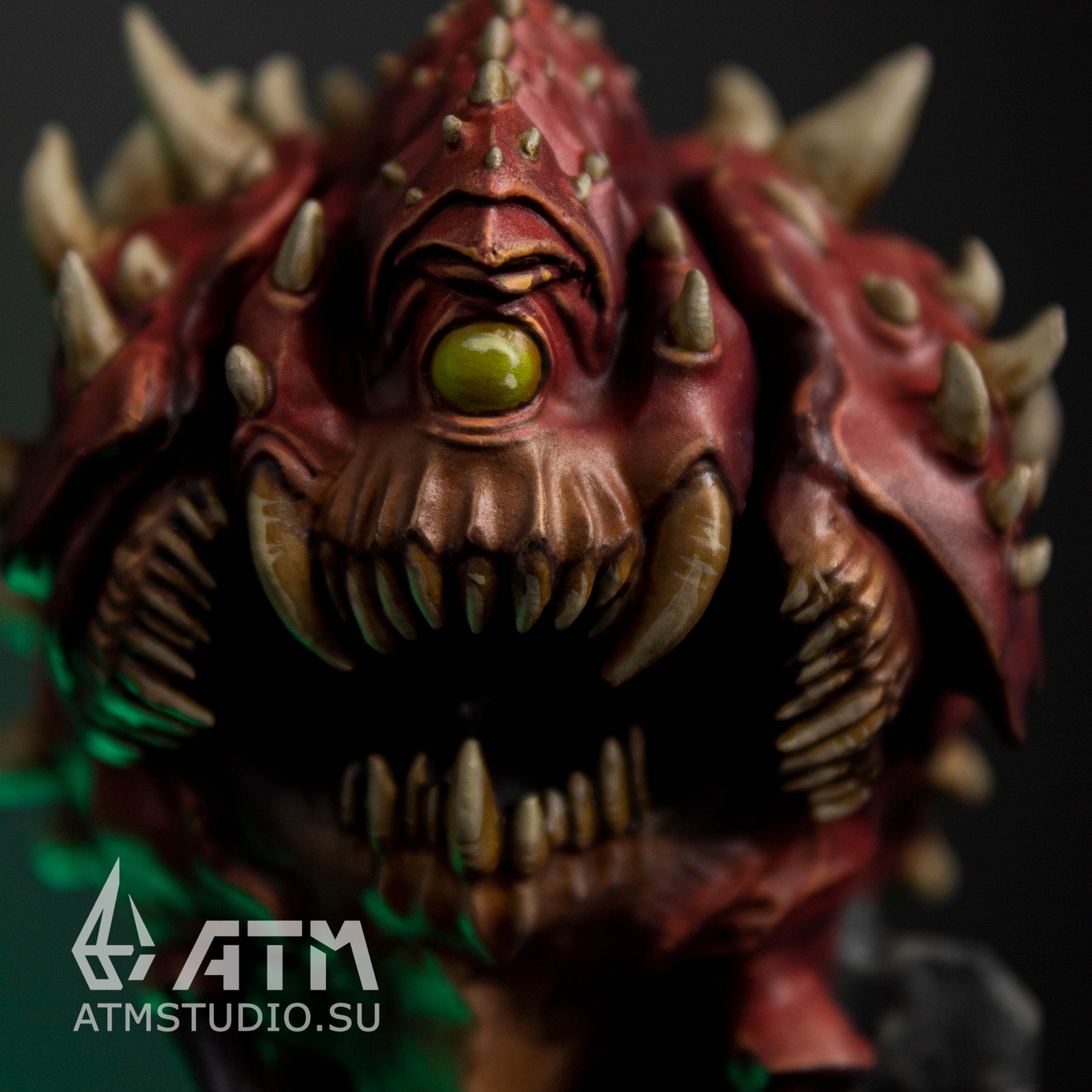 Cacodemon from Doom Eternal metal figurine Hand painted | Etsy