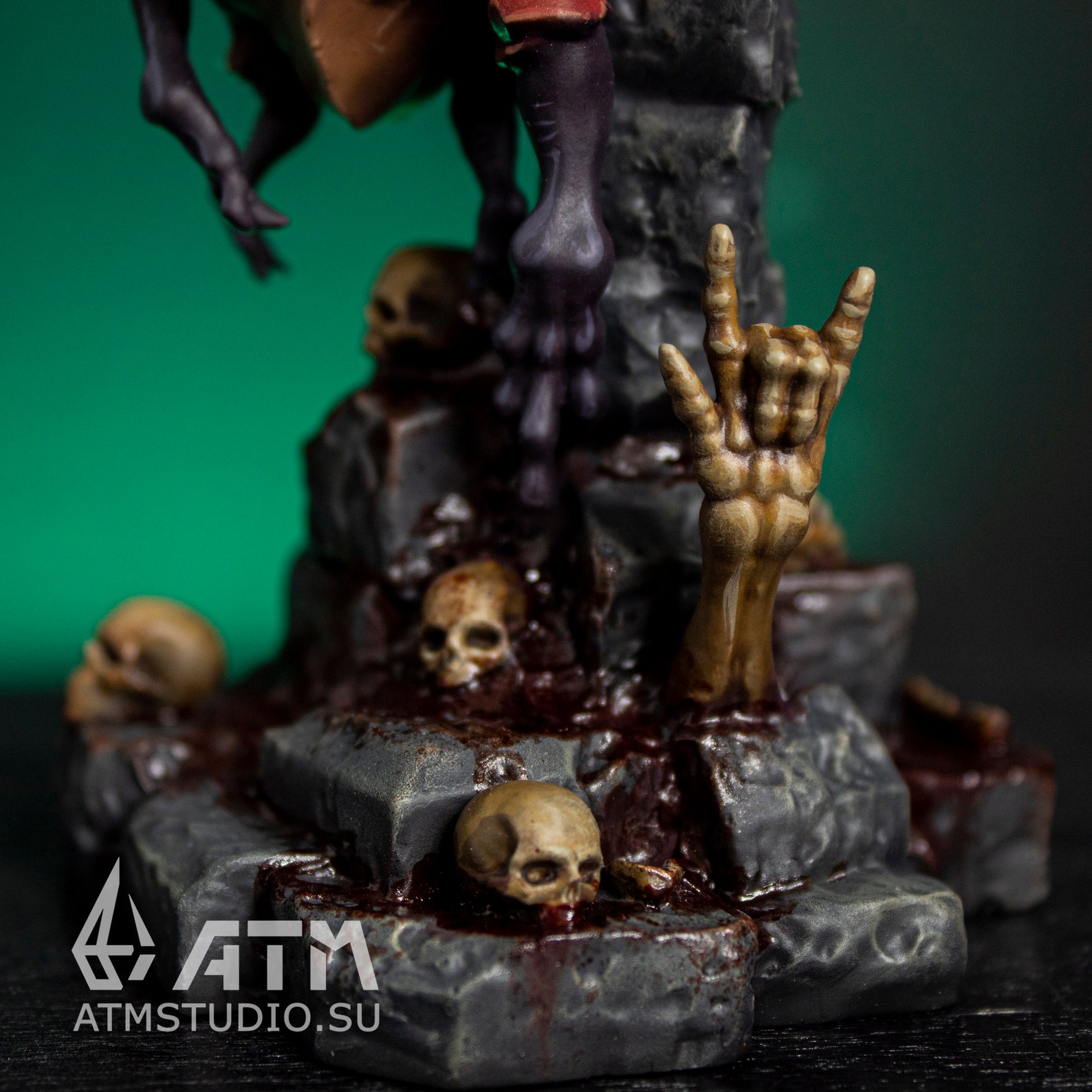 Cacodemon from Doom Eternal metal figurine Hand painted | Etsy