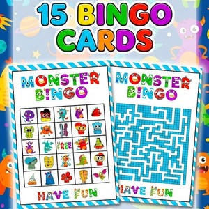 Love Monster Bingo Game, Valentine's Day Classroom Party, Little Monster Birthday, Cute Alien Activity, Adopt A Monster