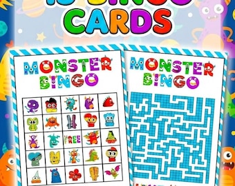 Love Monster Bingospel, Valentijnsdag Klasfeestje, Verjaardag Little Monster, Leuke buitenaardse activiteit, Adopteer een monster