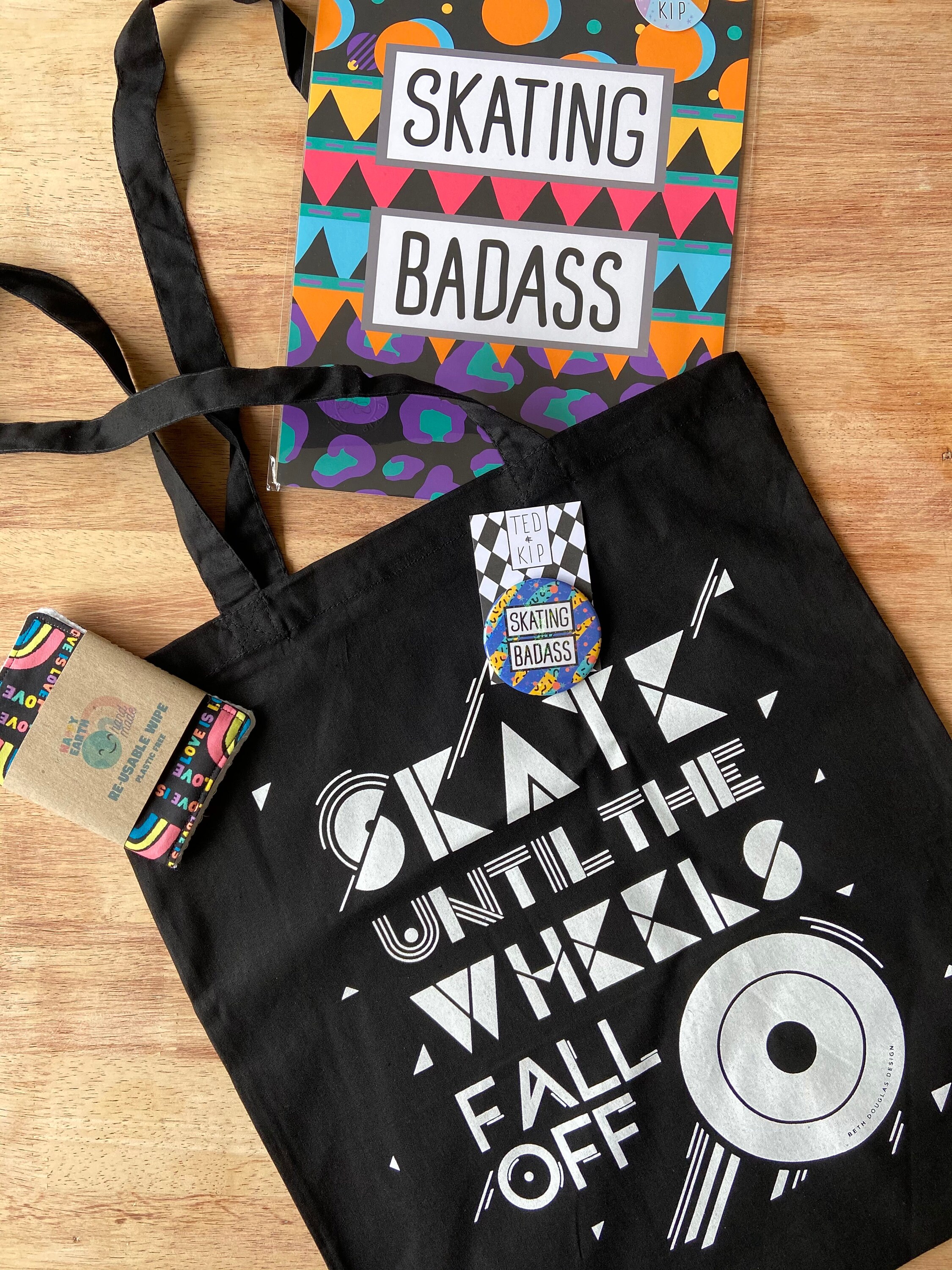 Roller Skating Art and Tote Bag Bundle. Roller Derby Gift. Etsy Singapore