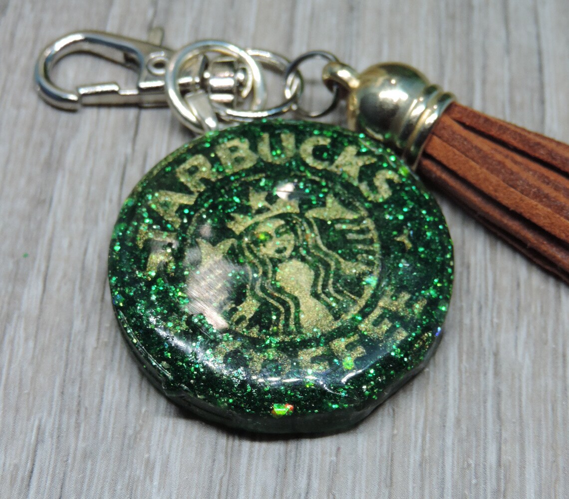 LOGOTIPO DE STARBUCKS Llavero resina hecho a mano Etsy