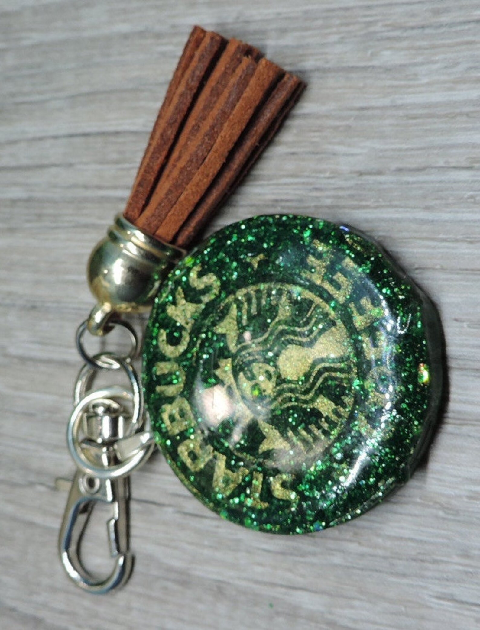LOGOTIPO DE STARBUCKS Llavero resina hecho a mano Etsy