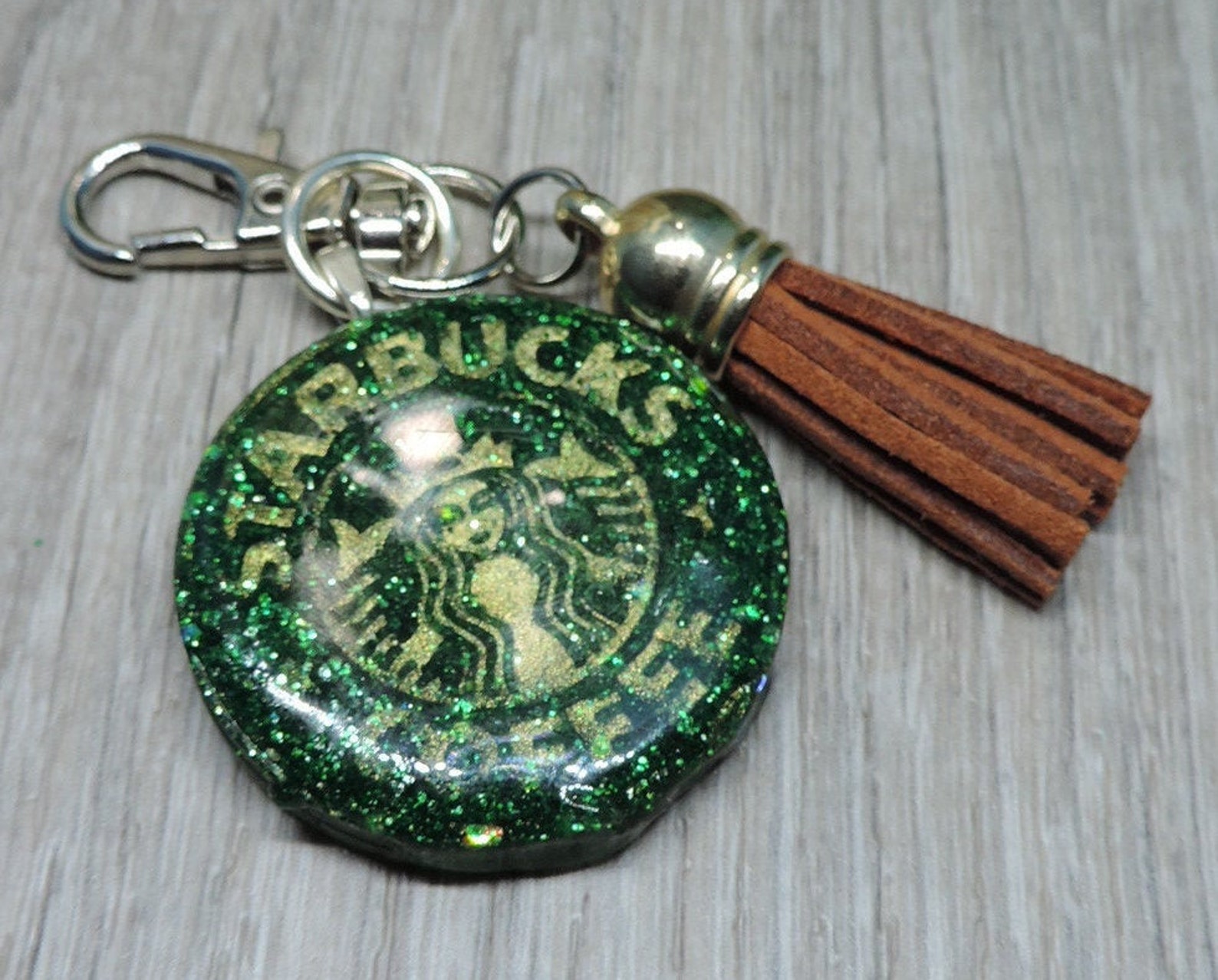 LOGOTIPO DE STARBUCKS Llavero resina hecho a mano Etsy