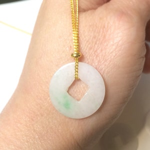 18-19.6mm Type A 100% Natural sunny green/ light purple/white Jadeite Jade ancient Chinese coin pendant group AT75