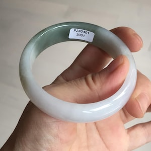 54.2mm Certified type A 100% Natural dark green brown white purple Jadeite bangle AD120-3001