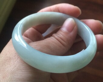 50.9mm 100/% natural certified sunny greenpurple jadeite jade bangle B28-2539