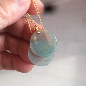 100% Natürliche eisige wässrig blau / grün / grau Platte (蝉gummi) baumelnder Guatemala Jadeit Jade Ohrring S46