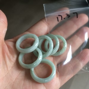 100% natural type A green/white/yellow/dark green jadeite jade band ring F104 (Add on item, not sale individually.) .