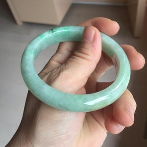 58mm certified 100% natural Type A sunny green red jadeite jade bangle PB167-4661
