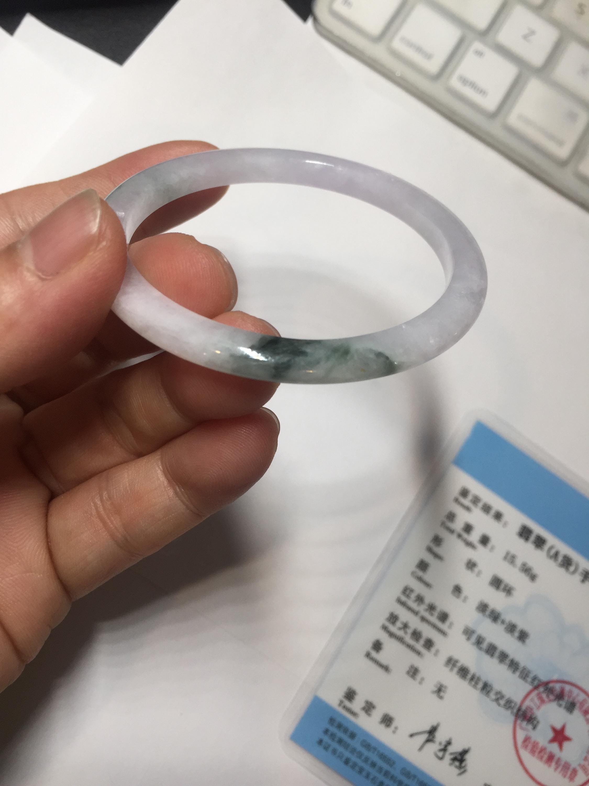 49.5 mm 認定タイプ A 100%天然の氷のような水のようなライトグリーン