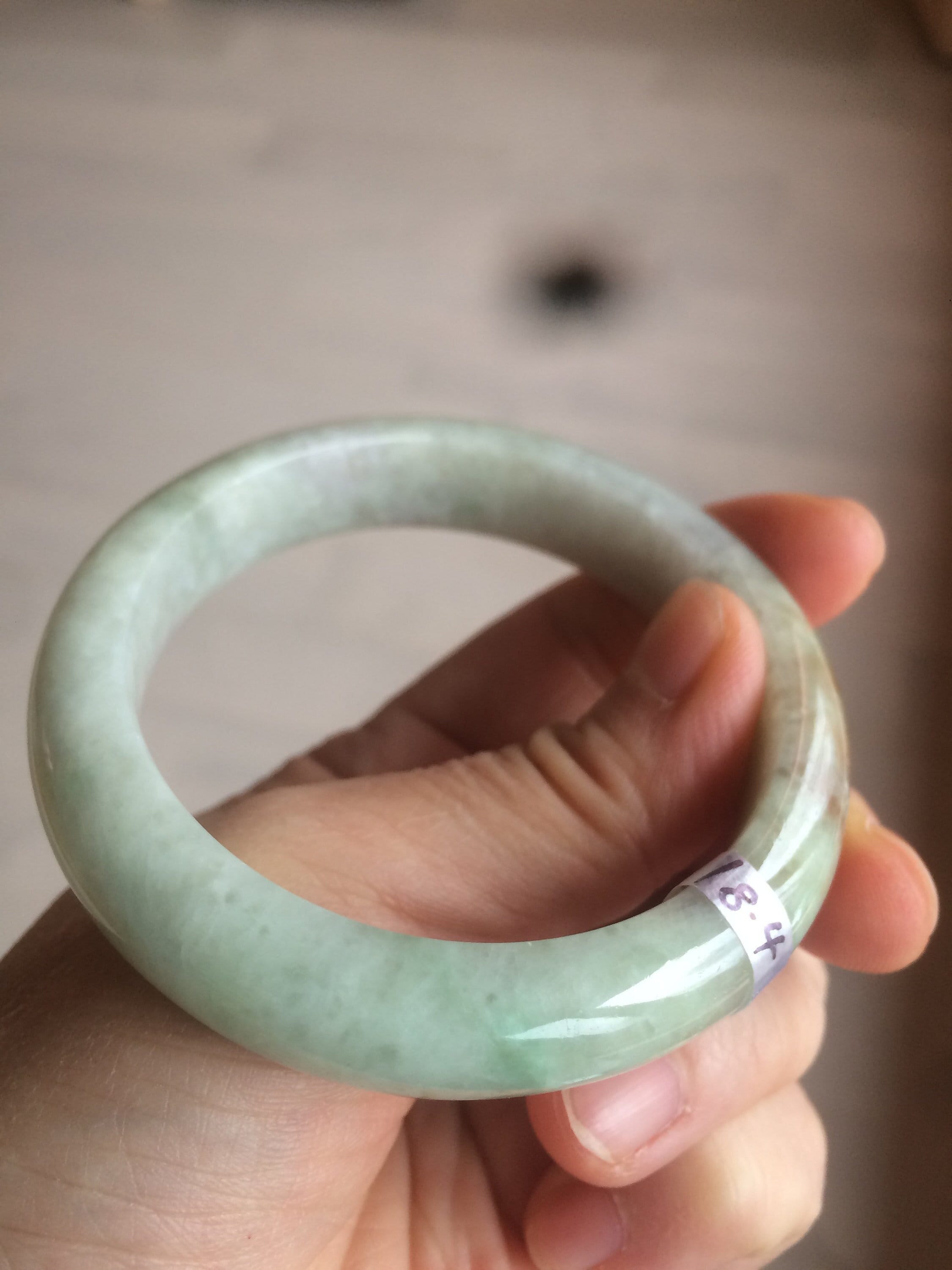 セール! 53.9 mm タイプ A 100% 天然ライトグリーン/ブラウン