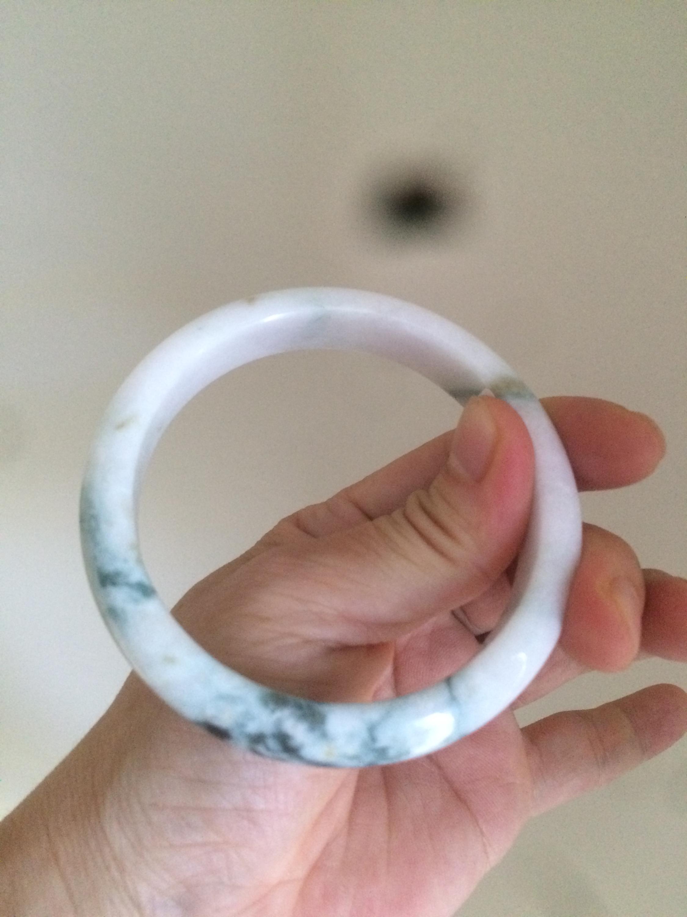 59.4 mm 認定100%天然タイプAフレッシュグリーンホワイトジェダイト