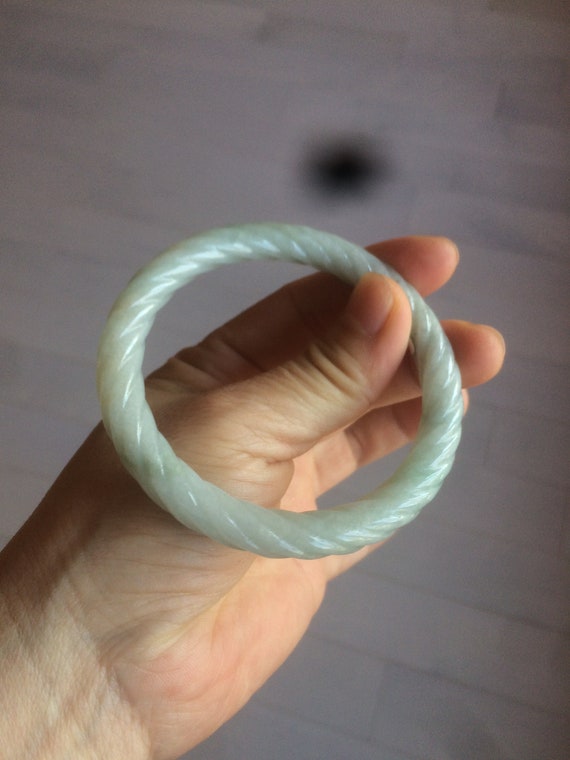 56.4 mm 認定 100% 天然タイプ A ヴィンテージツイストスタイル 翡翠