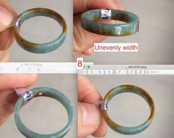 21.2 mm/サイズ 11 3/4 100%天然タイプA 氷のような水のような緑/白