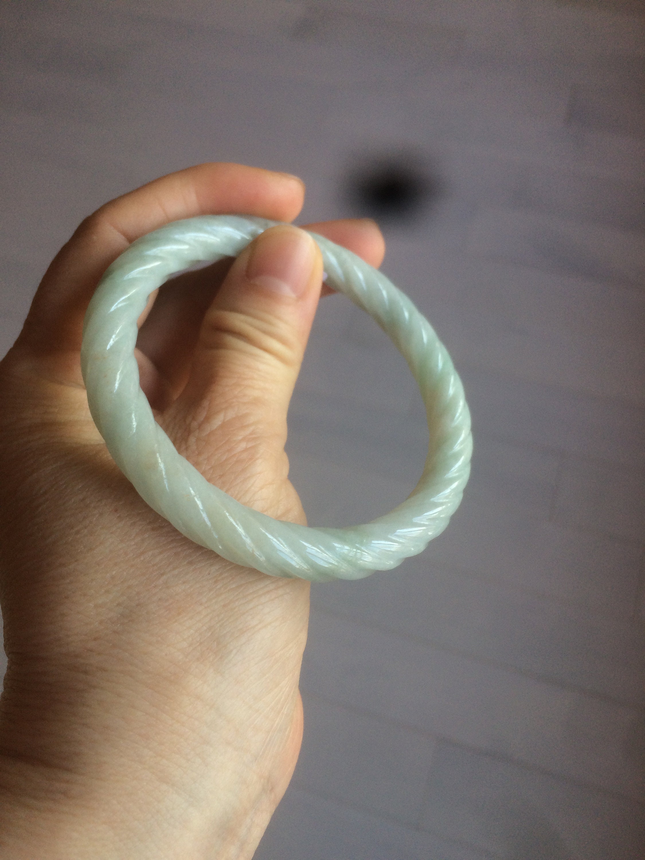 56.4 mm 認定 100% 天然タイプ A ヴィンテージツイストスタイル 翡翠