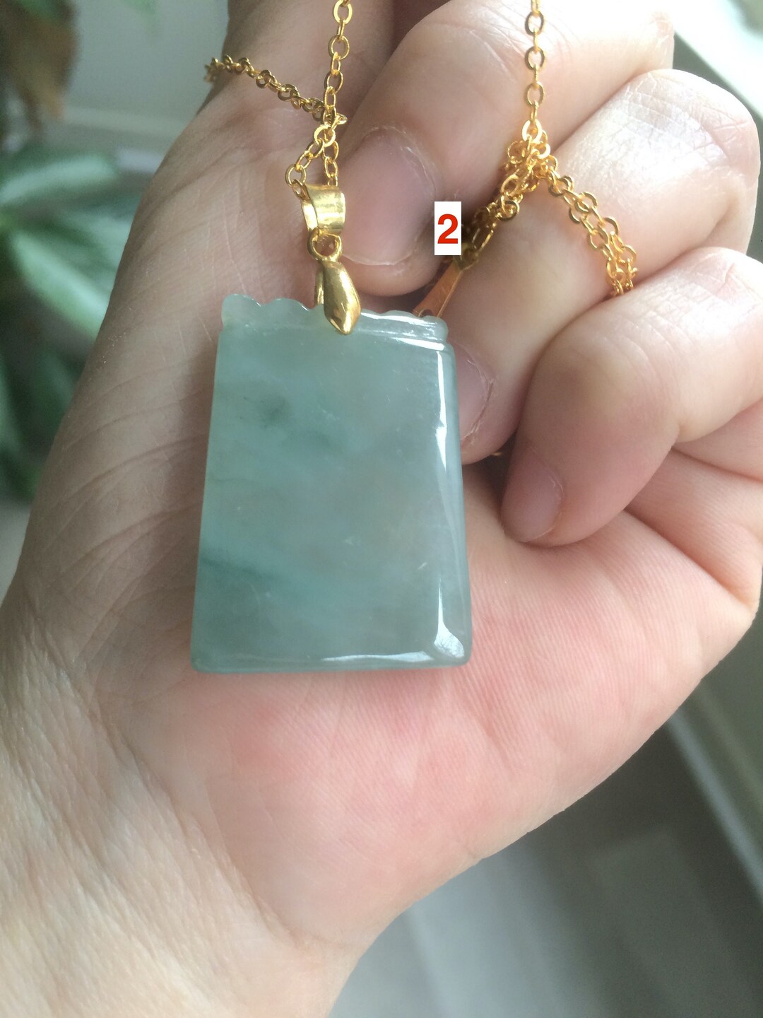 100 Natural Watery Light Green Jadeite Jade Safe and Sound Pendant Y104 Etsy