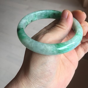 58mm certified 100% natural Type A sunny green red jadeite jade bangle PB166-4659
