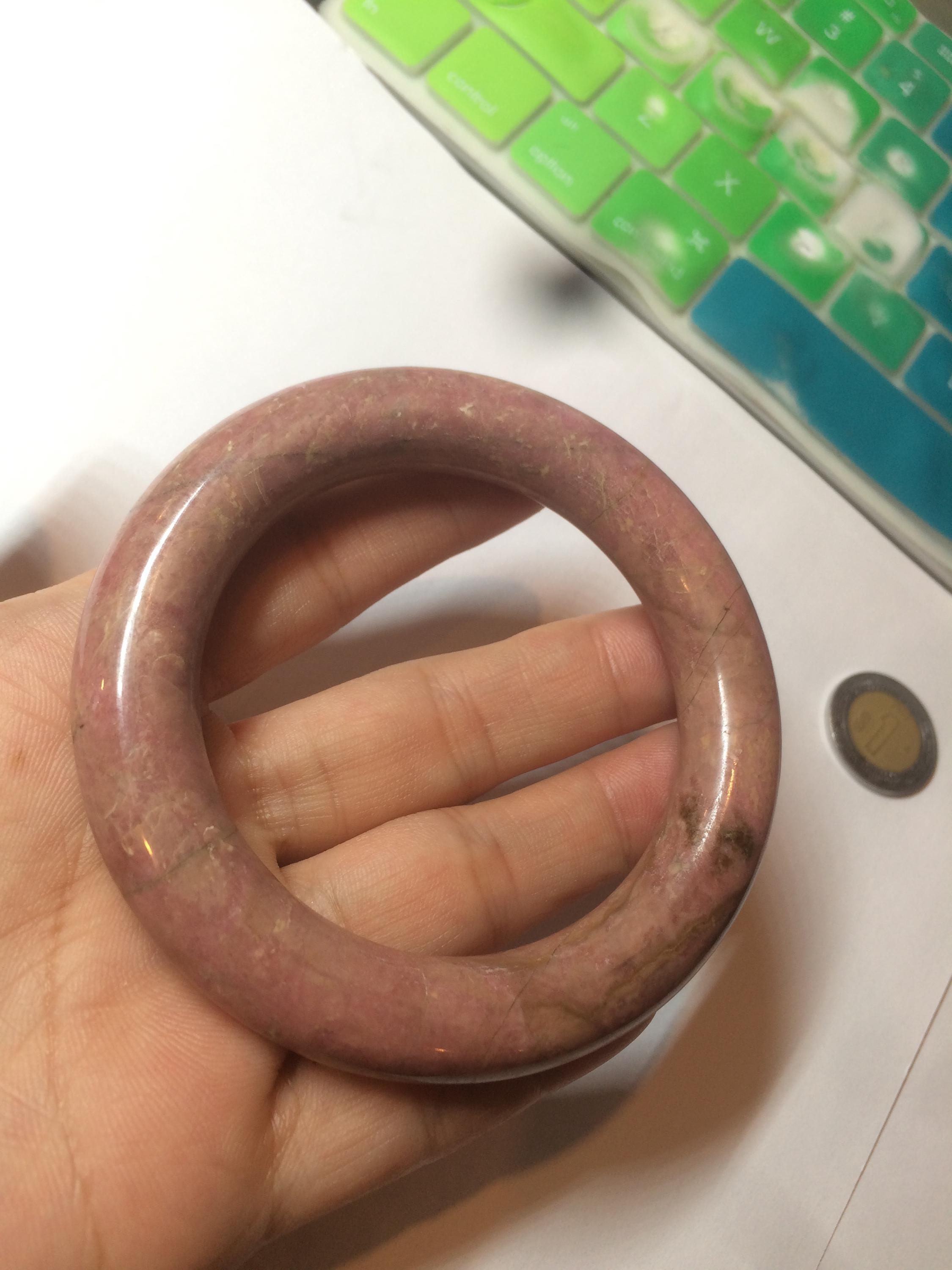 54.3 mm 100%天然プラトーアースレッド/ブラウンチャビーラウンド