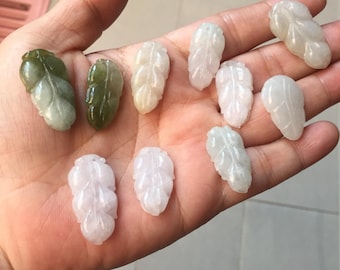 100%天然タイプA、氷のような水のような白紫緑の翡翠の葉ペンダント